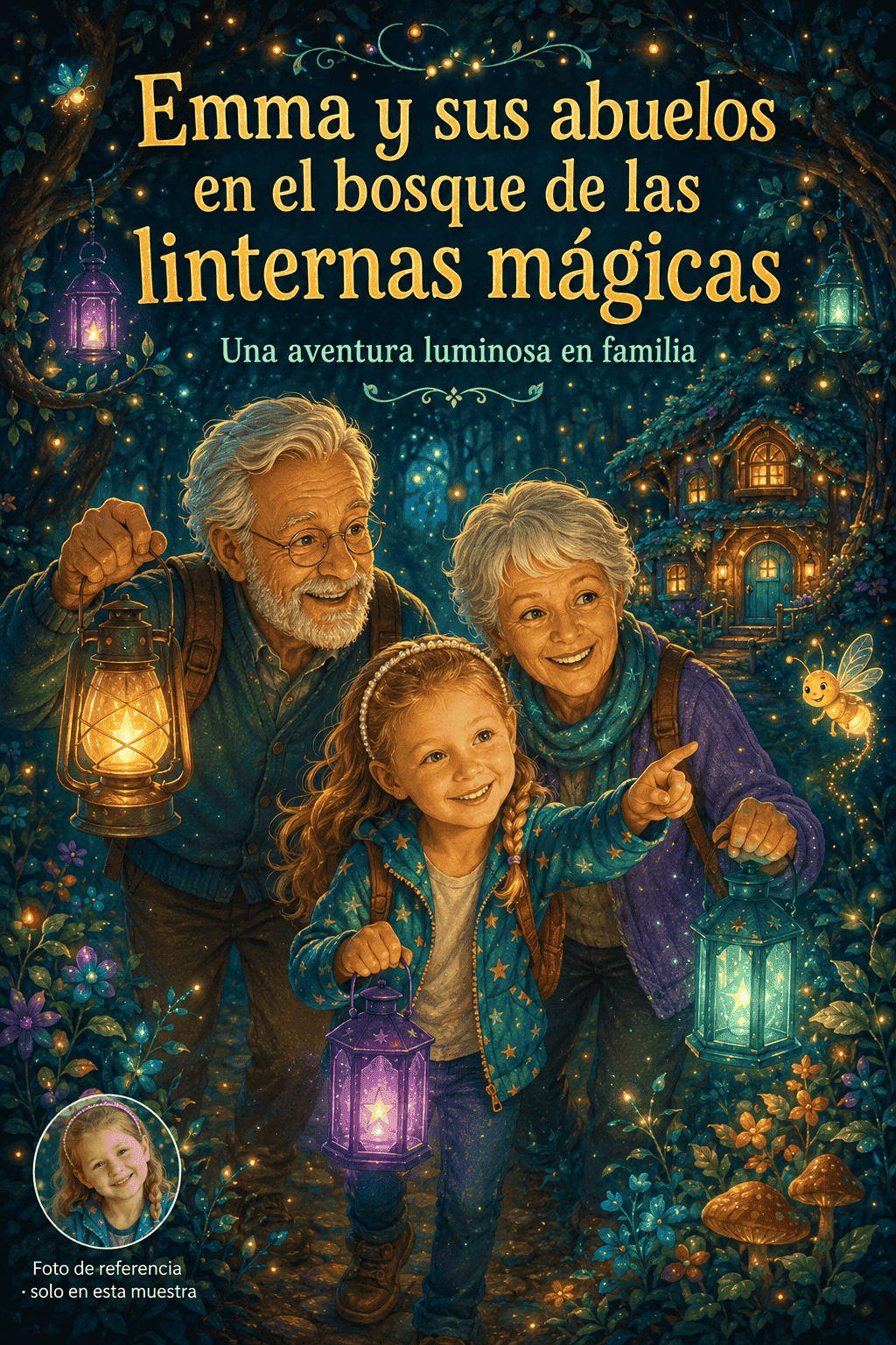 Portada de 👧👵👴 Emma con sus abuelos en el bosque de las linternas mágicas