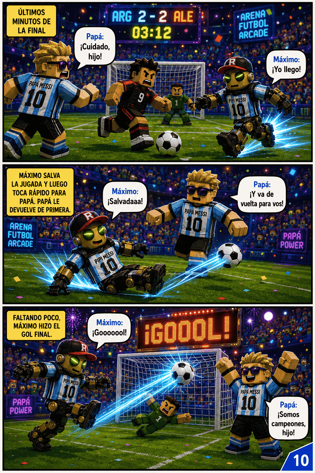 Final de campeones en una aventura de fútbol