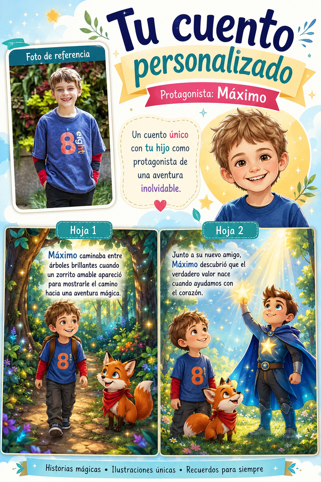 Ejemplo de cuento personalizado para niño