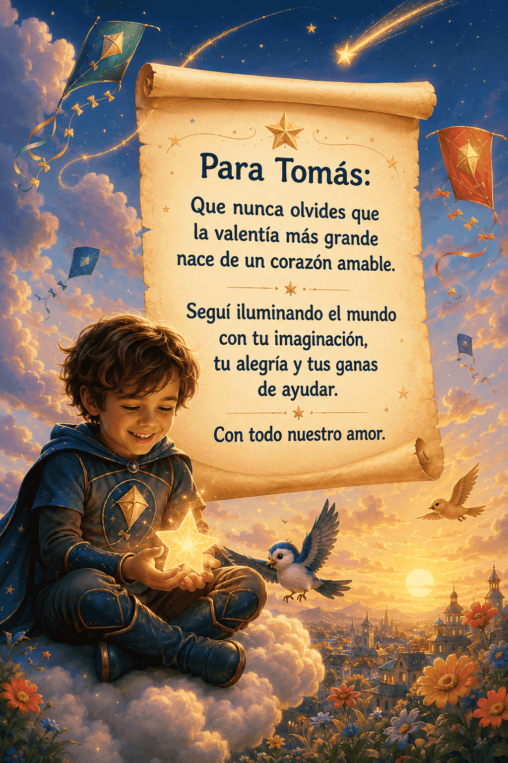 Dedicatoria de la aventura heroica de Tomás